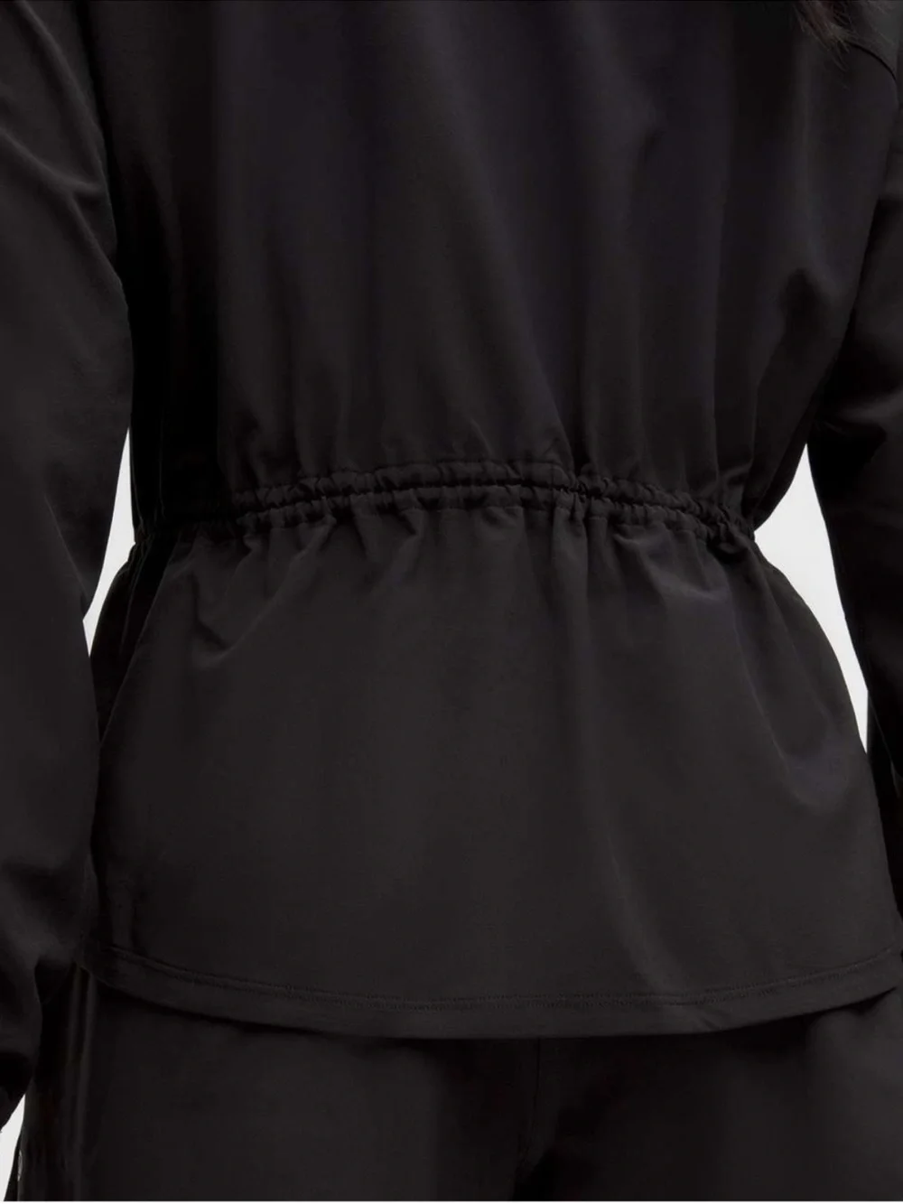 Lululemon UV Protective Cinch Waist Running Jacket Black Lightweight Run Sz S